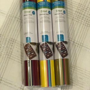 Cricut Vinyl 3 rolls (2) 6/12 x 12 (1) 3/12 x 24 3